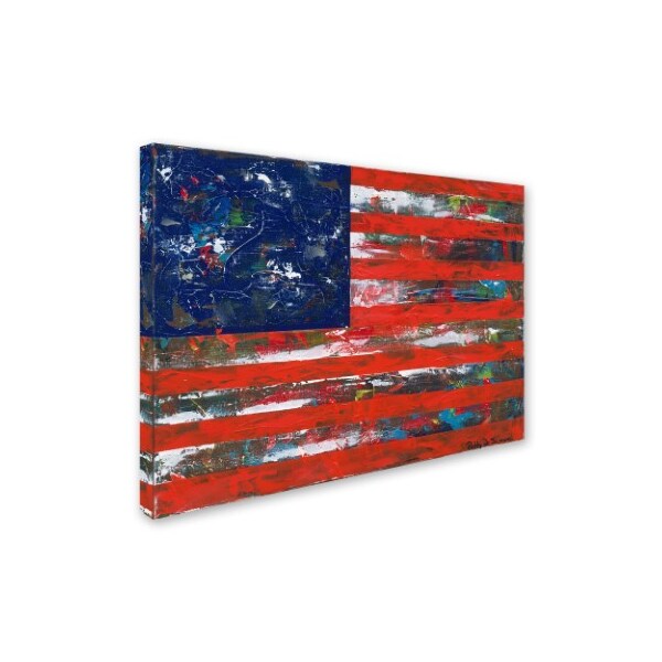 Patricia Alvez 'American Flag' Canvas Art,24x32